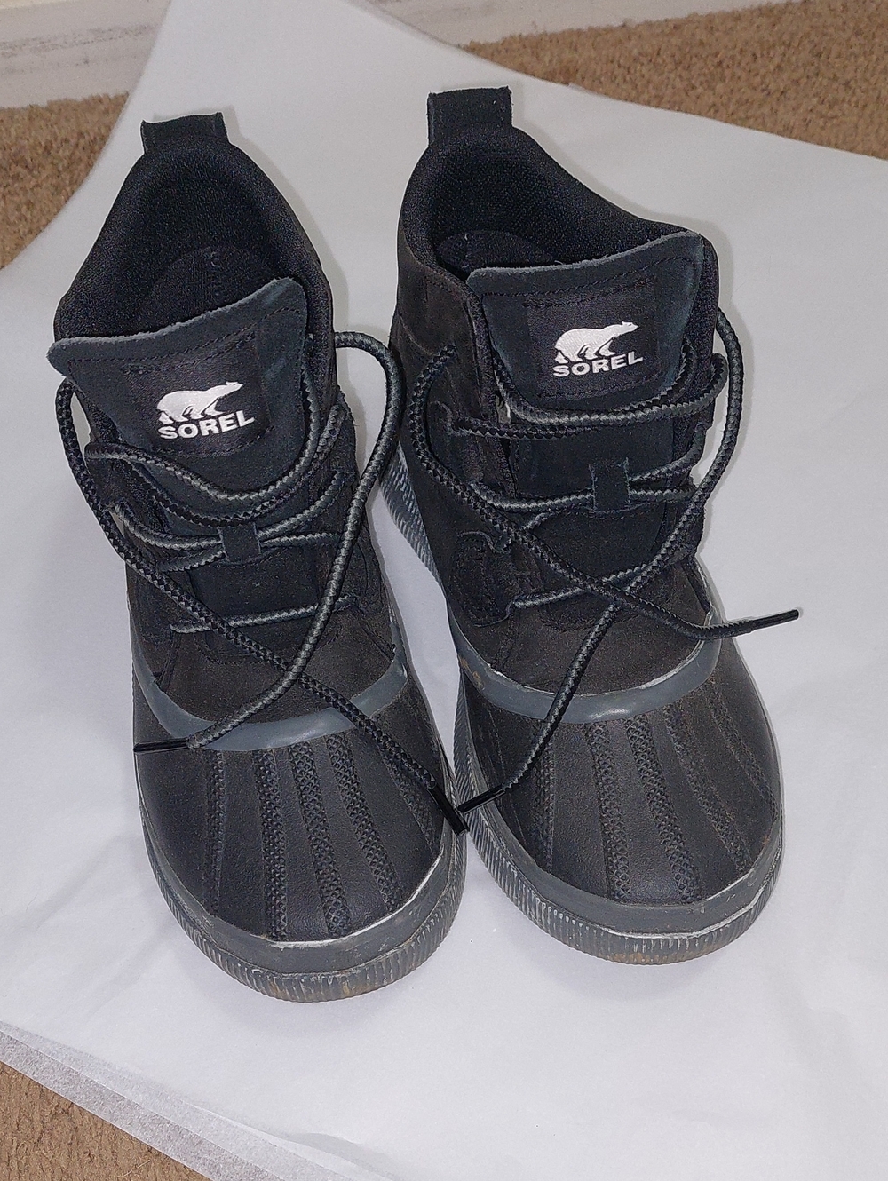 Sorel Womens black Waterproof Duck Boots .